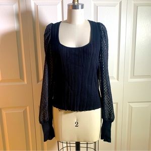 Anthropologie novelty black sweater
